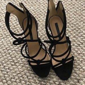 Black strappy heels
